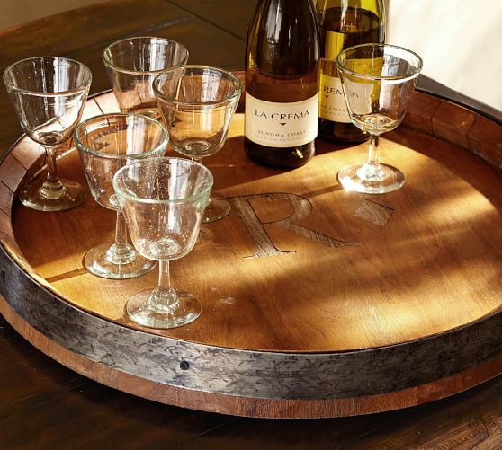 Wine Time Glass Lazy Susan