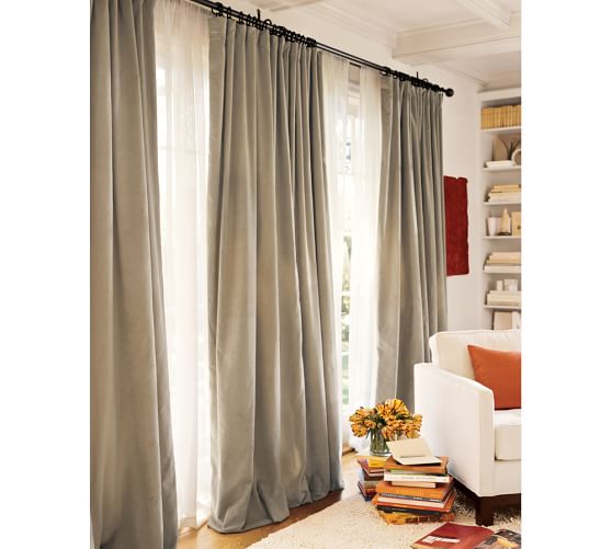 Velvet Curtain Cafe Pottery Barn Velvet Curtain Cafe Pottery Barn
