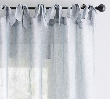 tie tab curtains linen