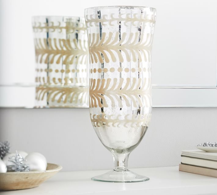 Sienna Etched Mercury Glass Vases Pottery Barn