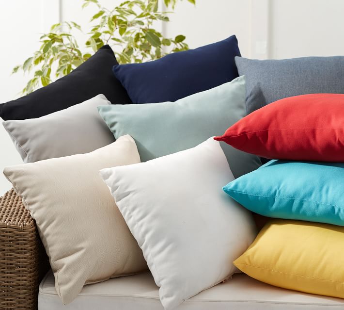 Sunbrella Solid Indoor Outdoor Pillows Pottery Barn Sunbrella Solid Indoor Outdoor Pillows