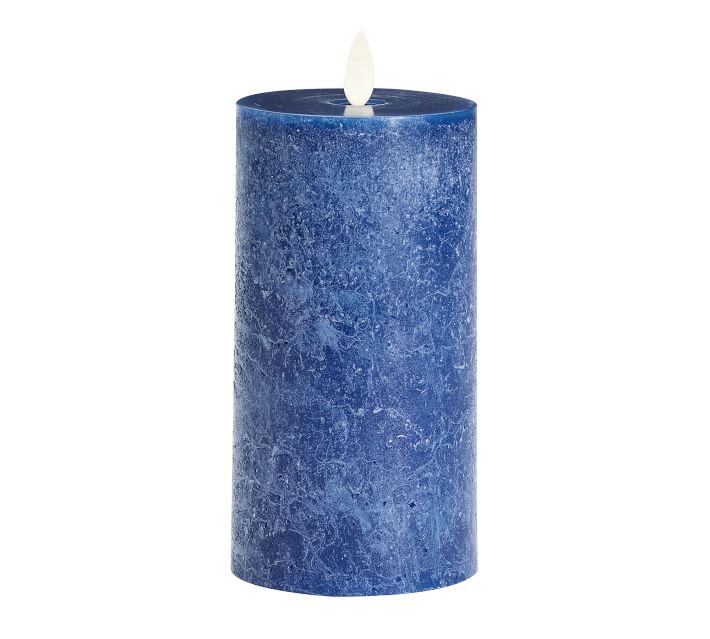 Premium Flicker Flameless Wax Candle - Navy | Pottery Barn