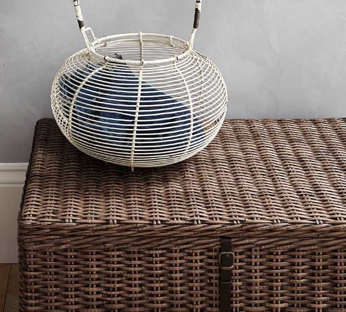 Genoa Woven Storage Coffee Table | Pottery Barn