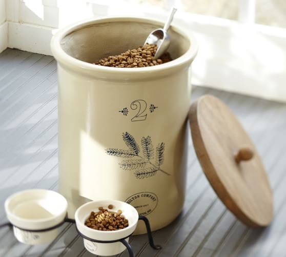 Vintage Pet Food Storage Container With Scoop Kitchen