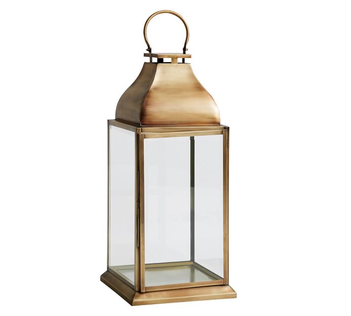 Chester Brushed Brass Lantern Candle Holder Pottery Barn