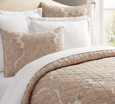 Audrey Paisley Print Quilt Sham Pottery Barn