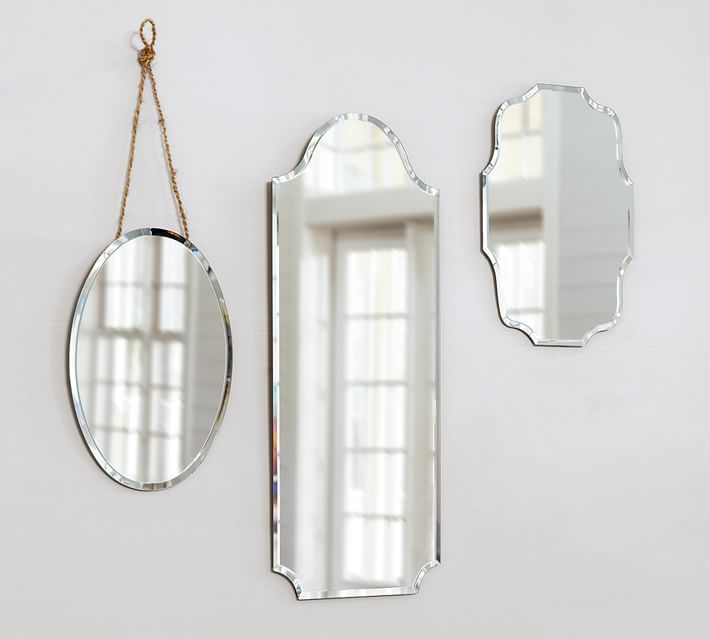 frameless wall mirror