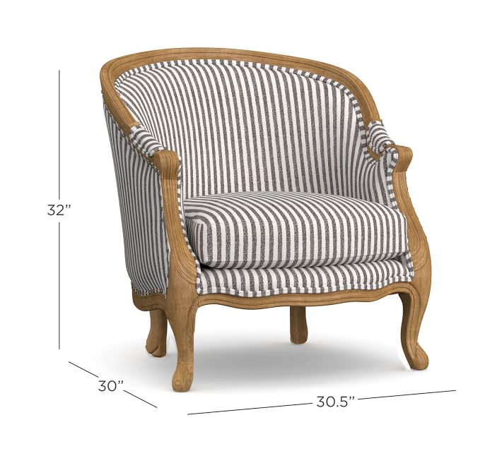 The Emily & Meritt Bergere Upholstered Armchair Pottery Barn