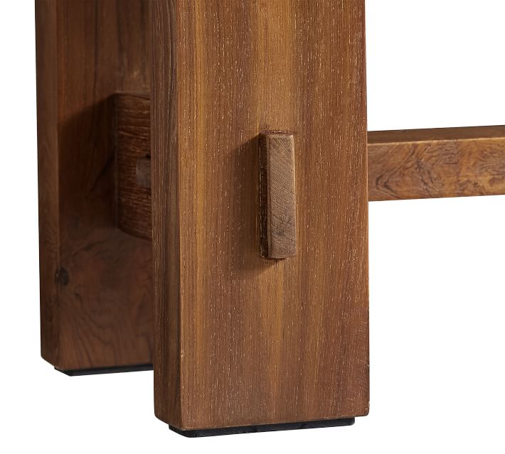 Perfect Pair Menlo Reclaimed Teak Extending Dining Table with Bench