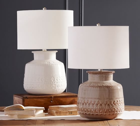 white round table lamp