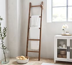 wooden towel ladder rack