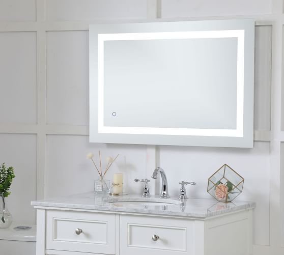 Marina Lighted Mirror Pottery Barn
