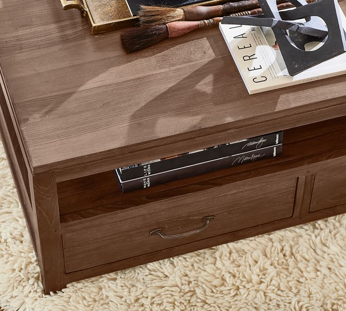 Menlo 48" Reclaimed Wood Coffee Table Pottery Barn