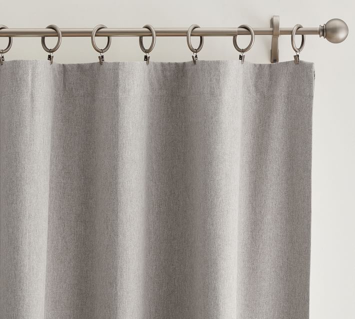 Peace & Quiet Noise-Reducing Blackout Curtain - Gray | Pottery Barn