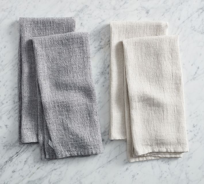 black linen tea towels