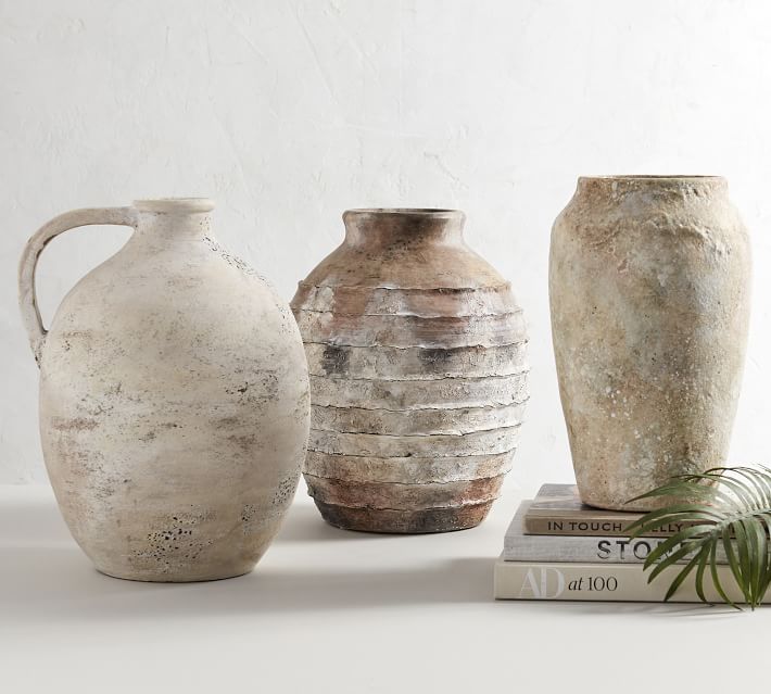 Artisan Hand Painted Earthenware Vases