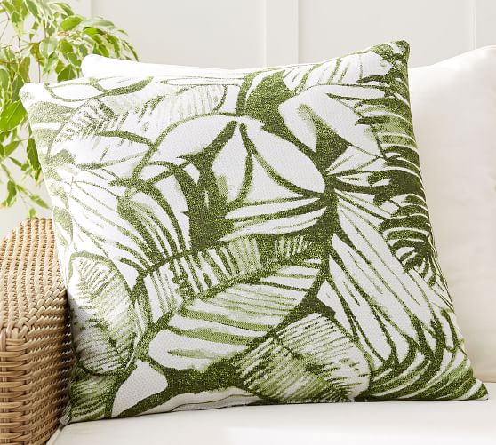 palm print outdoor pillows