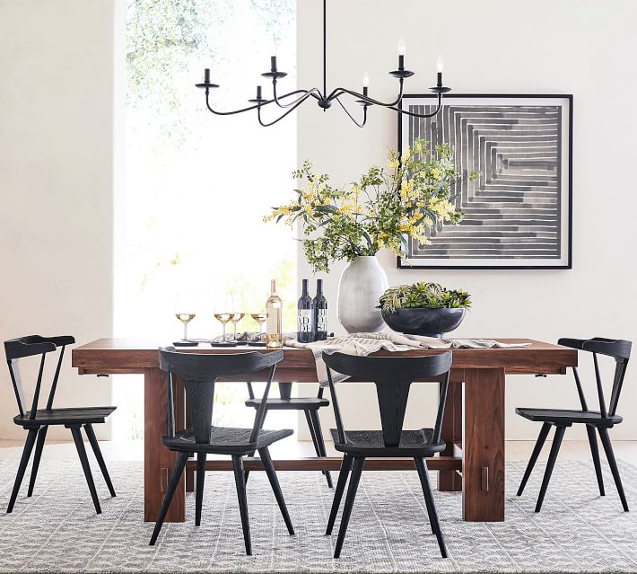 Perfect Pair Menlo Extending Dining Table + Westan Chair Pottery Barn