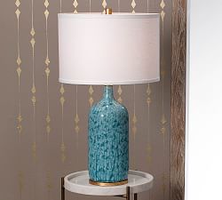 pottery barn gold lamp