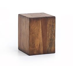 Wood Cube Side Table Pottery Barn