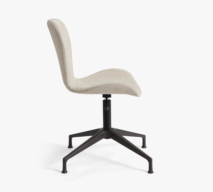 Burke Upholstered Swivel Desk Chair | Pottery Barn