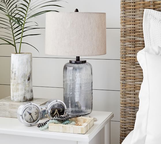 pottery barn glass table lamp