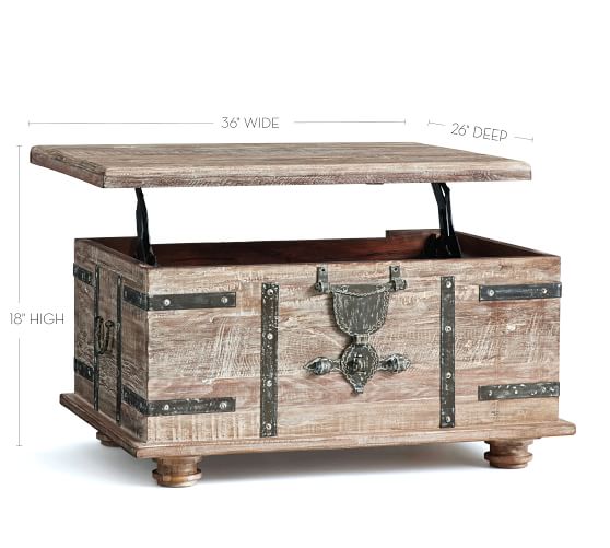 Kaplan Reclaimed Wood Lift Top Coffee Table Pottery Barn - Vintage Trunk Coffee Table Washed White Kaplan Reclaimed Wood Lift Top Coffee Table Pottery Barn - Vintage Trunk Coffee Table Washed White