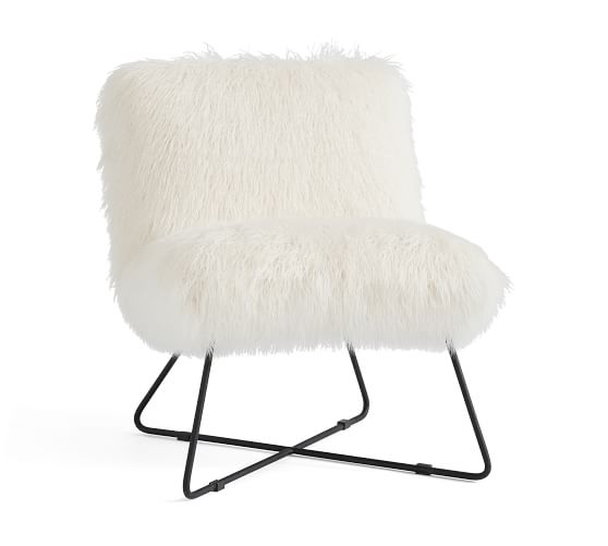 Mongolian Faux Fur Accent Chair Pottery Barn