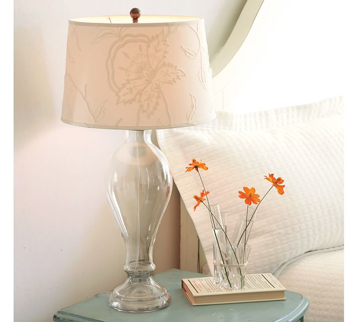 tall glass lamp base