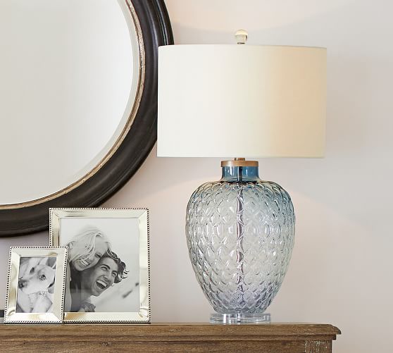 pottery barn glass table lamps