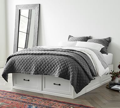 Stratton Storage Platform Bed Frame With Drawers Wooden Beds Pottery Barn - Queen Size White Platform Bed With Drawers Stratton Storage Platform Bed Frame With Drawers Wooden Beds Pottery Barn - Queen Size White Platform Bed With Drawers