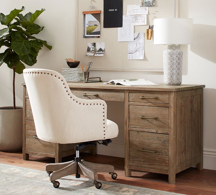 Parker Reclaimed Wood Desk, Office Desk | Pottery Barn