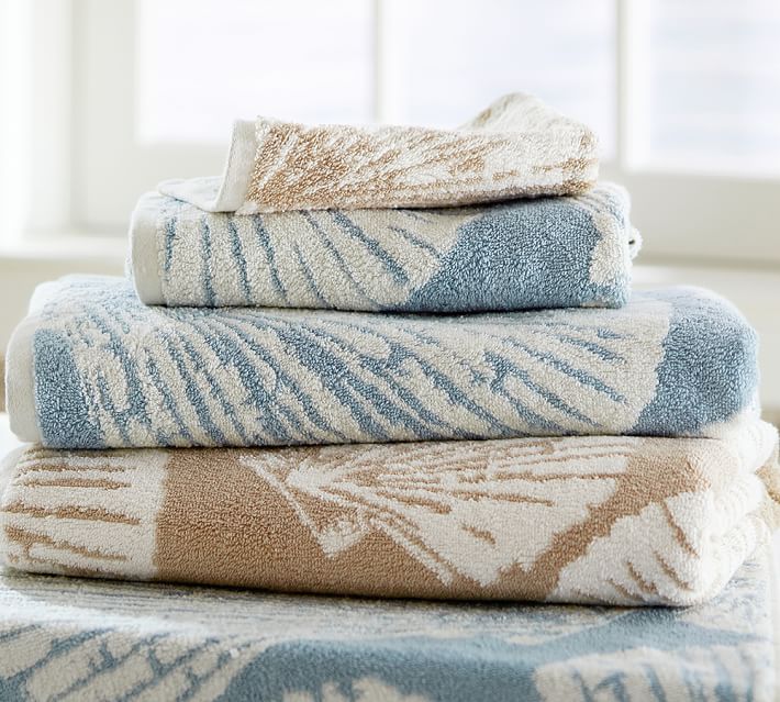 seashell bath towels