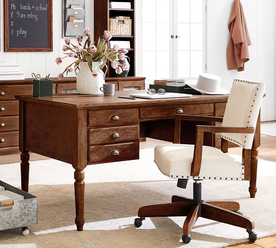 Printer S 64 Keyhole Desk With Drawers Pottery Barn