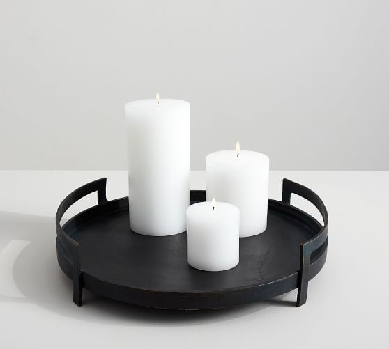 metal candle tray