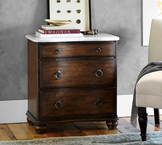 Sansome 28 25 Marble Top Nightstand Pottery Barn