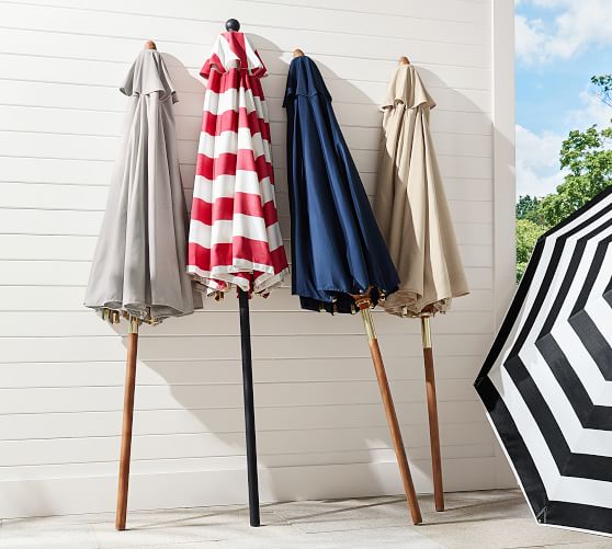 Premium Sunbrella Rectangular Umbrella Outdoor Umbrellas Pottery Barn