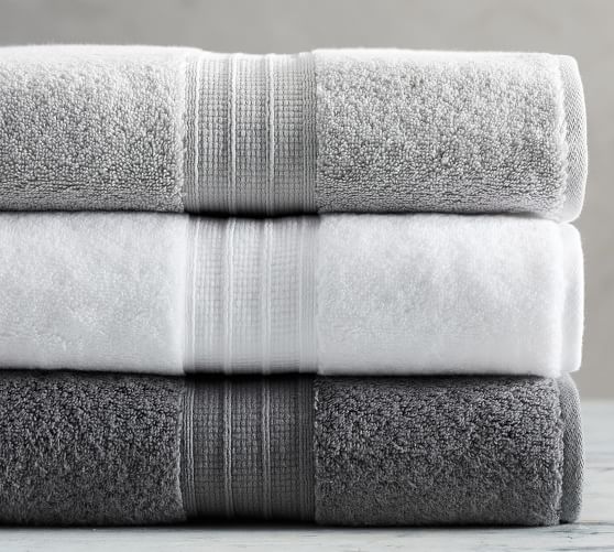 grey towels