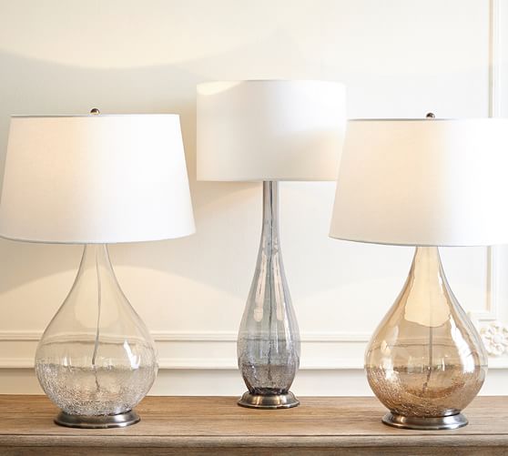 pottery barn glass table lamps