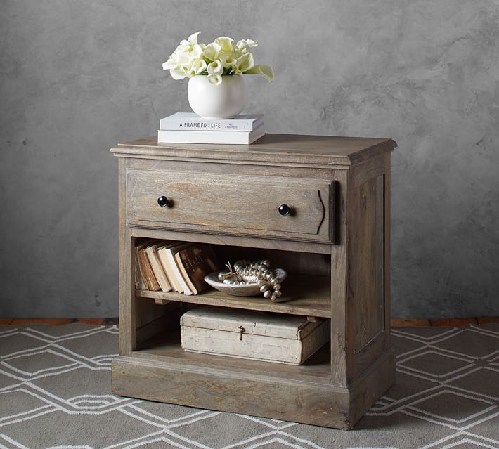 Linden 30 Wood Paneled Nightstand Pottery Barn