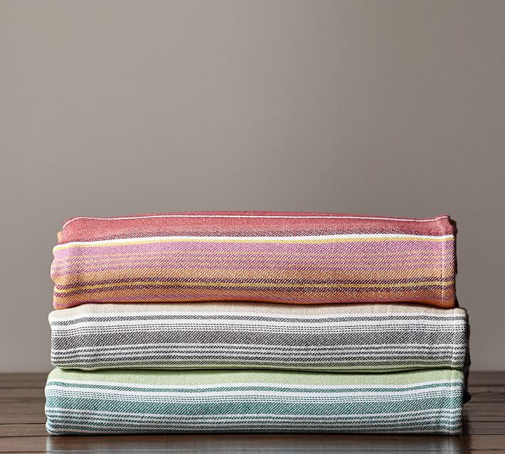 Cannon Stripe Woven Throw Blanket | Pottery Barn