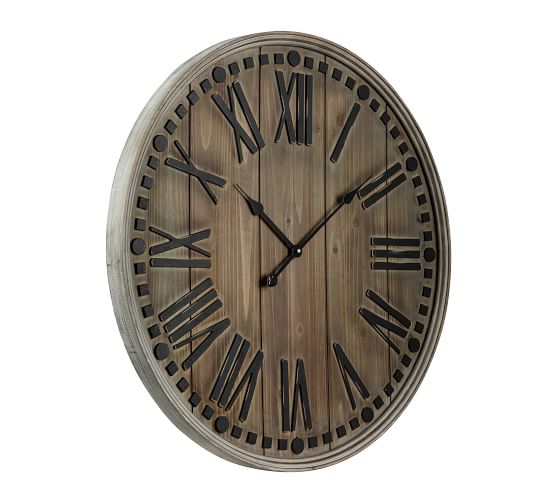 Wooden Wall Clock Decorative Clock Pottery Barn