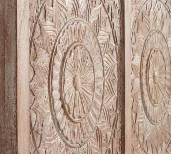 Alia Carved Wood Headboard Pottery Barn