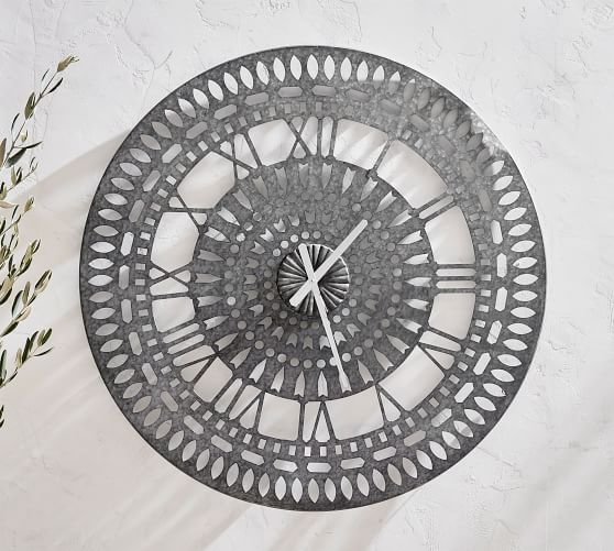 Mandala Outdoor Oversized Clock Pottery Barn