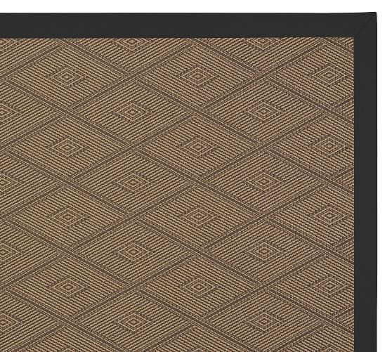 Capel Genoa Brown Indoor Outdoor Rug With Sunbrella Black Trim Pottery Barn - Black And Brown Outdoor Rugs Capel Genoa Brown Indoor Outdoor Rug With Sunbrella Black Trim Pottery Barn - Black And Brown Outdoor Rugs