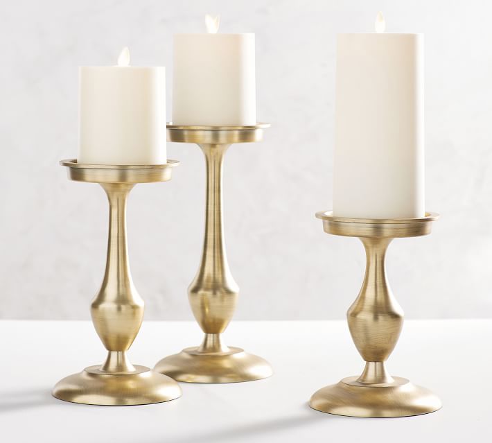 brass candle holders