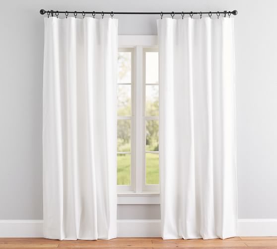 white curtains