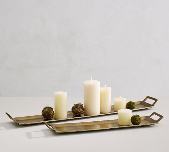 rectangular candle tray