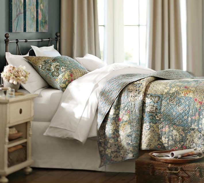 47 HQ Photos Old Pottery Barn Bedding Patterns : Pottery Barn Kids DENIM PATCHWORK Full Queen Quilt SET | eBay