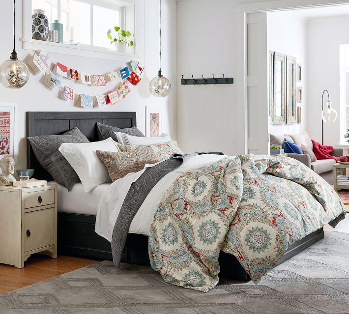 Storage Platform Bed & Headboard Pottery Barn